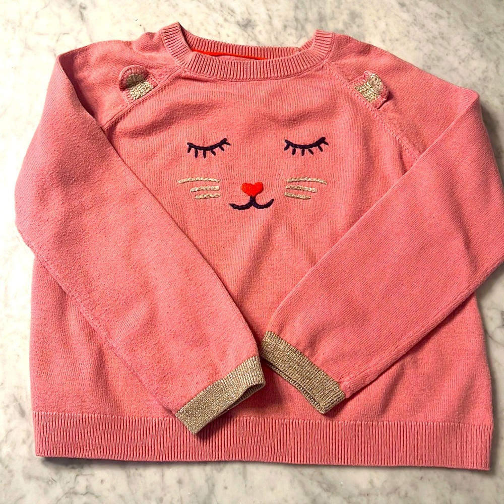 Mini Boden kitty cat sweater
